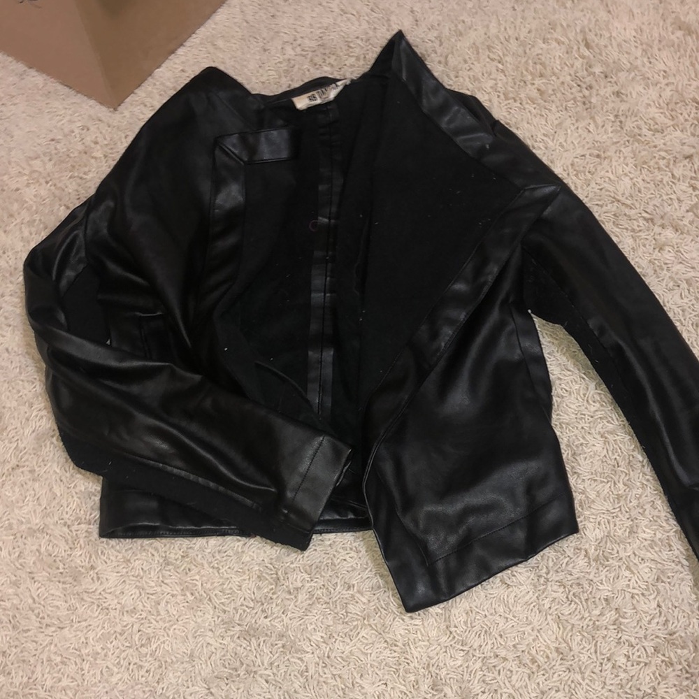 Black leather jacket